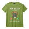 Mon Chien Boxer Appelle Humour Drôle Dog Animal Lover Cadeau T-Shirt - Idée Mignonne pour Amoureux des Chiens et Fans de Chiots Peluches