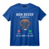 Mon Chien Boxer Appelle Humour Drôle Dog Animal Lover Cadeau T-Shirt - Idée Mignonne pour Amoureux des Chiens et Fans de Chiots Peluches