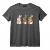 Mignons lapins de Pâques Lapin léopard et lapins à fleurs T-Shirt pour Enfants - 2021 Dessin de Pâques Amusant