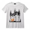 Sweet Wanderer Renard dans la Forêt Graphique Rétro Vintage Arbre Forêts T-Shirt - Idée Cadeau Unique pour Amoureux de la Nature et Marcheurs