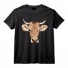 Tête de Vache Vache Brune T-Shirt - Léger et Humoristique pour Amateurs de Vaches