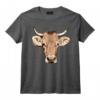 Tête de Vache Vache Brune T-Shirt - Léger et Humoristique pour Amateurs de Vaches