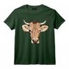 Tête de Vache Vache Brune T-Shirt - Léger et Humoristique pour Amateurs de Vaches