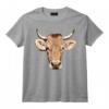 Tête de Vache Vache Brune T-Shirt - Léger et Humoristique pour Amateurs de Vaches