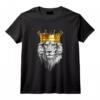 HapBird de la Couronne pour les Fans de Lion T-Shirt - Cadeau Unique pour Amateurs de Félins - Idée de Cadeau Original pour Anniversaire, Noël, et Fête des Pères