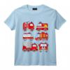 Enfant Tee Shirt Camion de Pompier Bebe Voitures de Pompiers T-Shirt - Original et Mignon pour les Petits Pompiers en Herbe