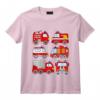 Enfant Tee Shirt Camion de Pompier Bebe Voitures de Pompiers T-Shirt - Original et Mignon pour les Petits Pompiers en Herbe