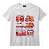 Enfant Tee Shirt Camion de Pompier Bebe Voitures de Pompiers T-Shirt - Original et Mignon pour les Petits Pompiers en Herbe