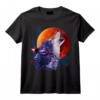 Lune de sang de loup hurlant T-Shirt - Design Original d'Art Illustration Nature Loup