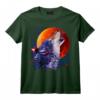 Lune de sang de loup hurlant T-Shirt - Design Original d'Art Illustration Nature Loup