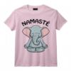 Tee Shirt Éléphant Yoga Femme Fille Yogiste Namasté - Design Spirituel pour les Passionnées de Yoga et d'Éléphants