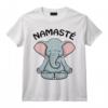 Tee Shirt Éléphant Yoga Femme Fille Yogiste Namasté - Design Spirituel pour les Passionnées de Yoga et d'Éléphants