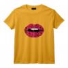 Femme Motif léopard rose - Motif gépard - Bouche T-Shirt Tendance pour Amatrice de léopard et Amoureux des Animaux - Cadeau Original pour Noël ou Anniversaire