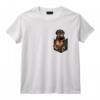 Cadeaux pour Amoureux des Chiens Rottweiler dans la Poche T-Shirt - Vêtement Stylish pour Propriétaires de Chiens - Idéal pour Anniversaire, Noël, et Plus