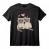 Chat Siamois Kawaii pour Enfants T-Shirt - Deux Chats S'aiment les Uns les Autres pour la Saint-Valentin