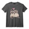 Chat Siamois Kawaii pour Enfants T-Shirt - Deux Chats S'aiment les Uns les Autres pour la Saint-Valentin