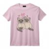 Chat Siamois Kawaii pour Enfants T-Shirt - Deux Chats S'aiment les Uns les Autres pour la Saint-Valentin