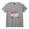 Chat Siamois Kawaii pour Enfants T-Shirt - Deux Chats S'aiment les Uns les Autres pour la Saint-Valentin
