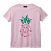 Ananas Flamant Mignon Fun Été Fruit Animal Imprimé T-Shirt - Style Estival Original avec Touche Tropicale