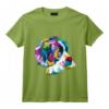 Saint Bernard coloré Chien géométrique mignon style pop art T-Shirt - Cadeau Original pour Amoureux des Chiens et Amateurs de Pop Art