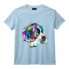 Saint Bernard coloré Chien géométrique mignon style pop art T-Shirt - Cadeau Original pour Amoureux des Chiens et Amateurs de Pop Art