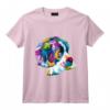 Saint Bernard coloré Chien géométrique mignon style pop art T-Shirt - Cadeau Original pour Amoureux des Chiens et Amateurs de Pop Art