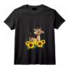 Femme Animal Mignon Girafe Cadeau Pour Une Fleuriste Tournesol T-Shirt avec Col en V - Idée Unique pour les Passionnées d'Animaux et de Girafes