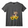 Femme Animal Mignon Girafe Cadeau Pour Une Fleuriste Tournesol T-Shirt avec Col en V - Idée Unique pour les Passionnées d'Animaux et de Girafes