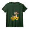 Femme Animal Mignon Girafe Cadeau Pour Une Fleuriste Tournesol T-Shirt avec Col en V - Idée Unique pour les Passionnées d'Animaux et de Girafes