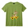 Femme Animal Mignon Girafe Cadeau Pour Une Fleuriste Tournesol T-Shirt avec Col en V - Idée Unique pour les Passionnées d'Animaux et de Girafes