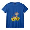 Femme Animal Mignon Girafe Cadeau Pour Une Fleuriste Tournesol T-Shirt avec Col en V - Idée Unique pour les Passionnées d'Animaux et de Girafes