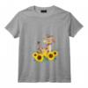 Femme Animal Mignon Girafe Cadeau Pour Une Fleuriste Tournesol T-Shirt avec Col en V - Idée Unique pour les Passionnées d'Animaux et de Girafes