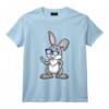 Lapin de Pâques Peace Hipster Kawaii Joyeuses Pâques T-Shirt - Design Original pour Chasse aux Œufs en Famille