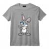 Lapin de Pâques Peace Hipster Kawaii Joyeuses Pâques T-Shirt - Design Original pour Chasse aux Œufs en Famille