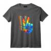 Retro Music - Peace Love - 60s 70s Hippie T-Shirt | Vintage Tee for Kids and Adults