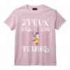 Je Peux Pas J'ai Tennis - Joueur De Tennis Cadeau T-Shirt Drôle et Personnalisé pour Passionné de Sport