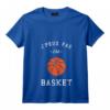 Idée Cadeau Drôle Joueur Basket Ball J'Peux Pas J'ai Basket T-Shirt avec Col en V - Cadeau Original pour Sportif Passionné de Basket pour Noël ou Anniversaire