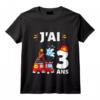 Enfant Cadeau Anniversaire 3 ans Garçon Pompier Brigade des Sapeurs-Pompiers T-Shirt - Idée Originale pour Fan de Pompiers