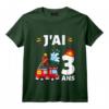 Enfant Cadeau Anniversaire 3 ans Garçon Pompier Brigade des Sapeurs-Pompiers T-Shirt - Idée Originale pour Fan de Pompiers