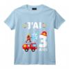 Enfant Cadeau Anniversaire 3 ans Garçon Pompier Brigade des Sapeurs-Pompiers T-Shirt - Idée Originale pour Fan de Pompiers