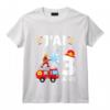 Enfant Cadeau Anniversaire 3 ans Garçon Pompier Brigade des Sapeurs-Pompiers T-Shirt - Idée Originale pour Fan de Pompiers
