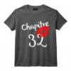 Chapitre 32 ans Joyeux Anniversaire Nées en 1990 Lèvres Rouges T-Shirt - Idée Cadeau Humoristique pour Femme ou Homme