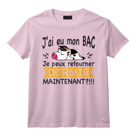 T-shirt Humour "Bachelière 2025" - Cadeau Drôle Pour Réussite Bac, Fin Du Lycée - Pour Fille, étudiante