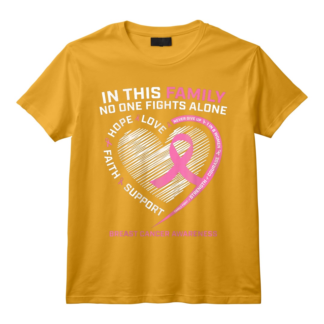 T-shirt Sensibilisation Cancer Du Sein - Libellules En Forme De Cœur, Manches Longues, Pour Femmes, Hommes, Enfants