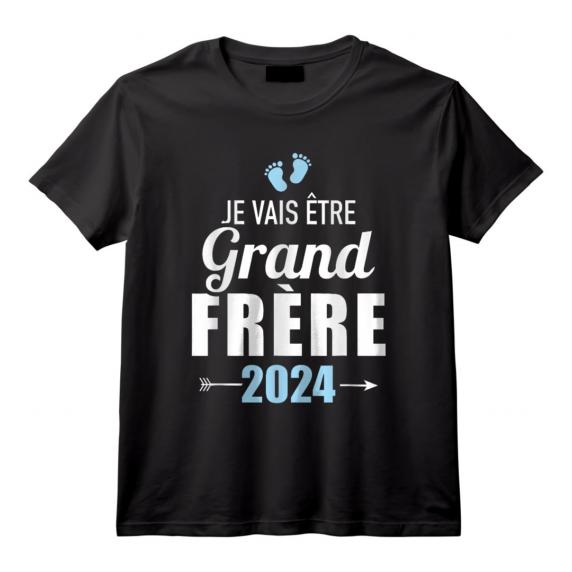 T-shirt Enfant "Je Vais être Grand Frère 2026" Avec Motif Renards - Annonce Naissance - Cadeau Babyshower