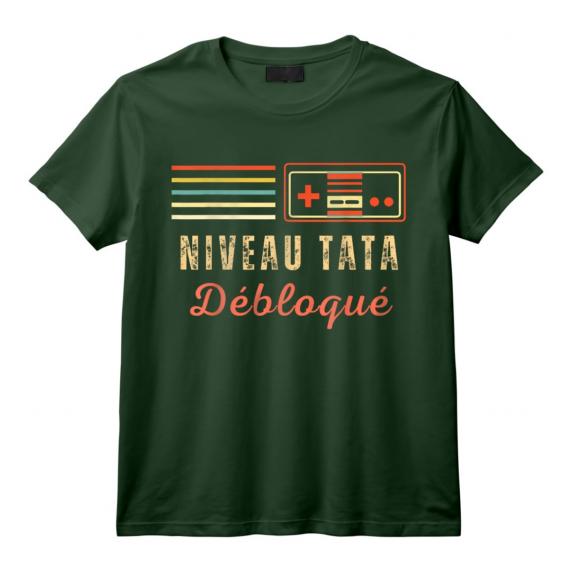 T-shirt "Niveau Maman Débloqué" 2025 - Pour Femme Enceinte, Future Maman Geek - Annonce Grossesse Humour